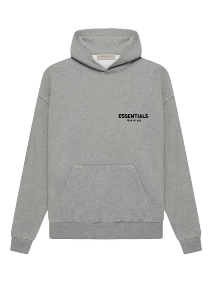 Мужское худи Fear Of God Essentials с логотипом, серое