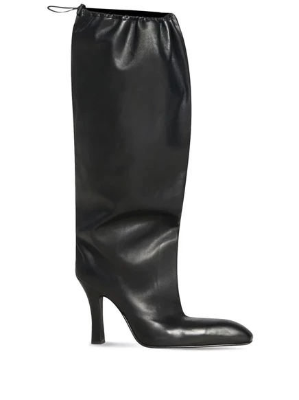 Кожаные сапоги до колена Balenciaga Falcon 105 мм black