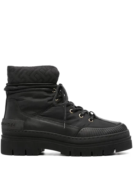 Стеганые ботинки с панелями от Tommy Hilfiger black