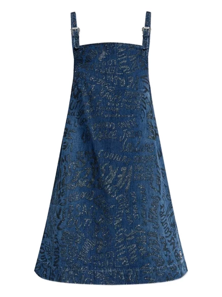 Женское джинсовое платье Versace Jeans Couture с открытой спиной, синее