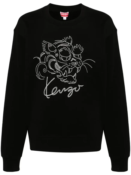 Толстовка с вышивкой в виде тигра от Kenzo black