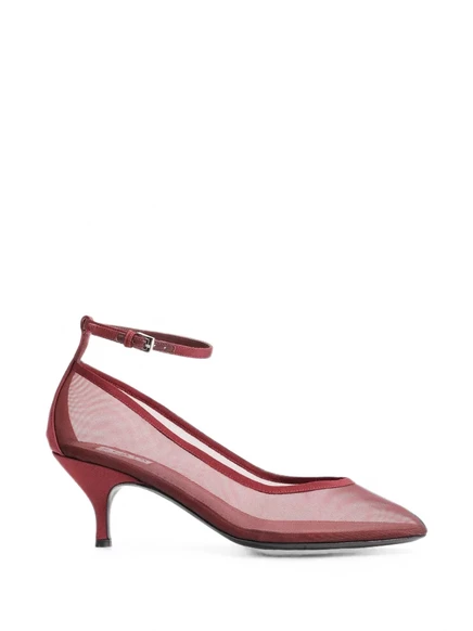 Женские туфли Alaïa на каблуке с ремешком, красные