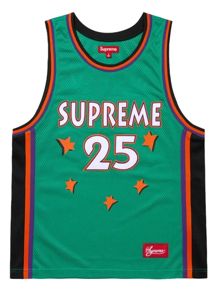 Мужская баскетбольная майка Supreme All Star, зеленая