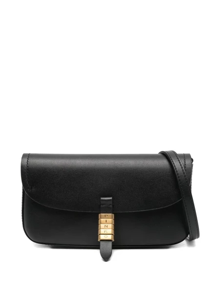 Кожаная сумка PINKO mini через плечо black