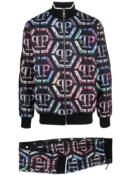 Мужской костюм Philipp Plein с логопринтом, черный