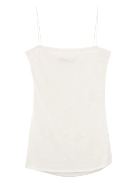 Женский вязаный топ Jacquemus La Plumetis, молочный