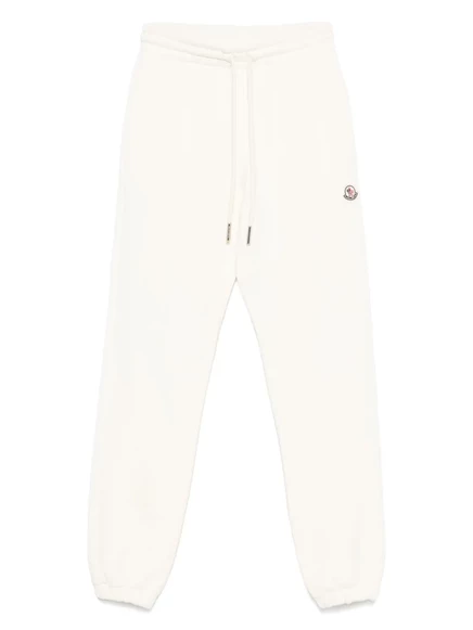 Женские спортивные штаны Moncler с логотипом, белые