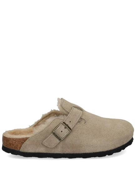 Унисекс сабо Birkenstock Boston с овчиной, тауп