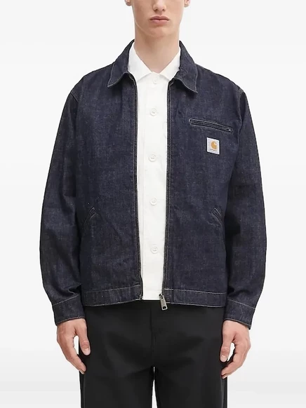 Мужская джинсовая куртка Carhartt WIP на молнии, синяя