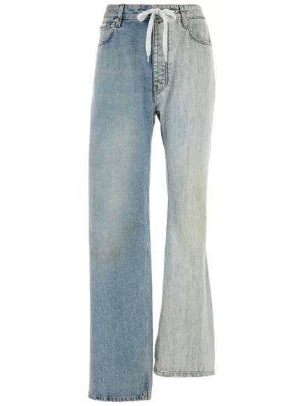 Унисекс джинсы Balenciaga Fifty-Fifty широкие, голубые