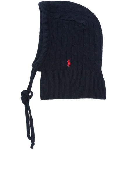 Женская балаклава Polo Ralph Lauren с завязкой, темно-синяя