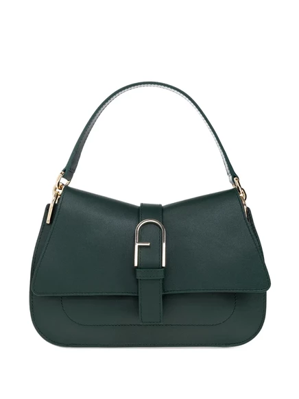 Женская сумка Furla с верхней ручкой и пряжкой, зеленая