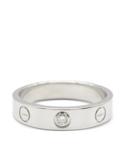 Мини-кольцо для влюбленных из белого золота 18 карат Cartier 2010 silver