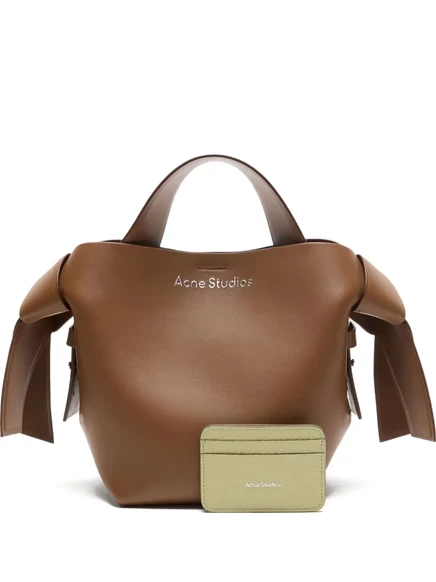 Картхолдер Acne Studios из телячьей кожи, шалфейный