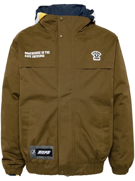 Мужская куртка AAPE BY A BATHING APE с логотипом, желтая