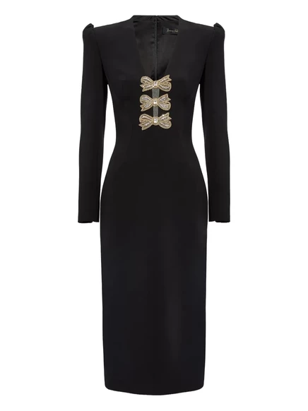 Женское платье Jenny Packham миди, черное