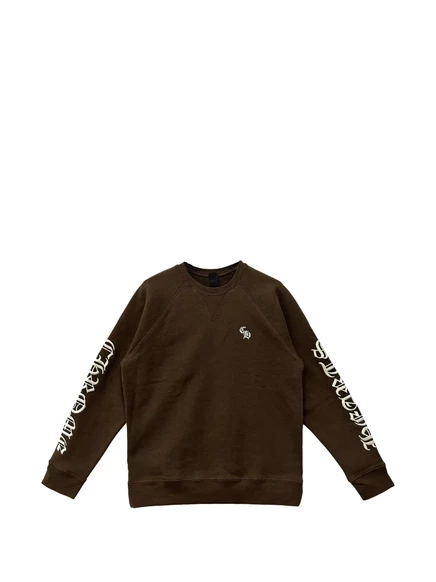 Мужской свитшот Chrome Hearts с вышивкой, коричневый