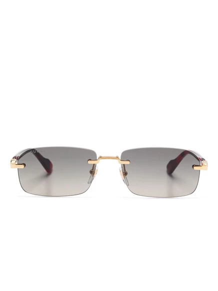 Мужские солнцезащитные очки Gucci Eyewear прямоугольные, золотистые