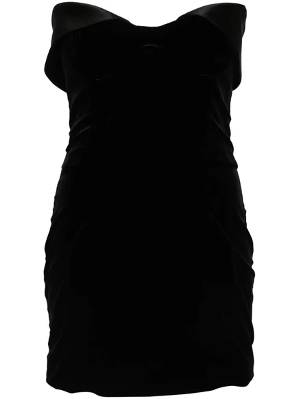 Женское корсетное мини-платье Mugler Velvet, бархатное