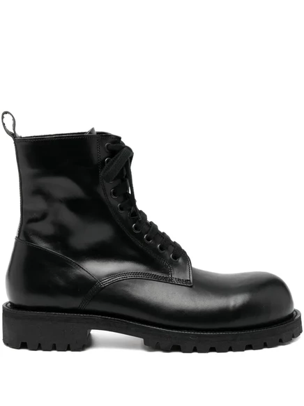 Мужские ботинки Comme des Garçons Homme Plus кожаные байкерские, черные