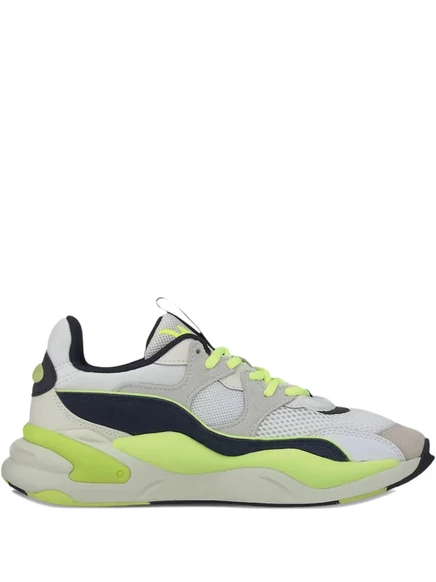 Мужские кроссовки Puma RS-2K Futura панельные, бело‑неоновые