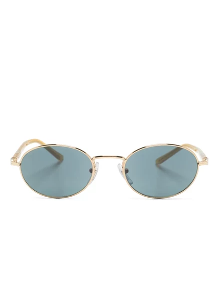 Унисекс солнцезащитные очки Persol овальная оправа, янтарные