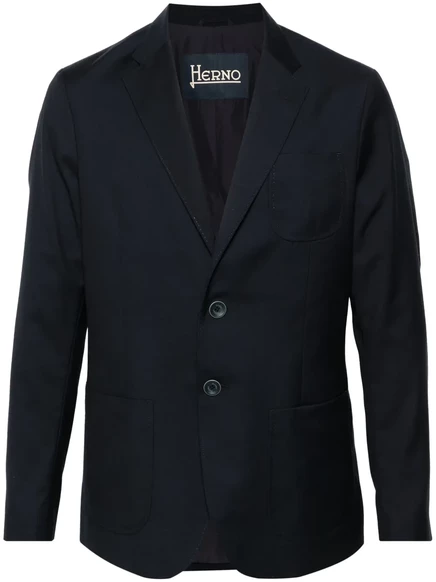 Однобортный блейзер Herno blue