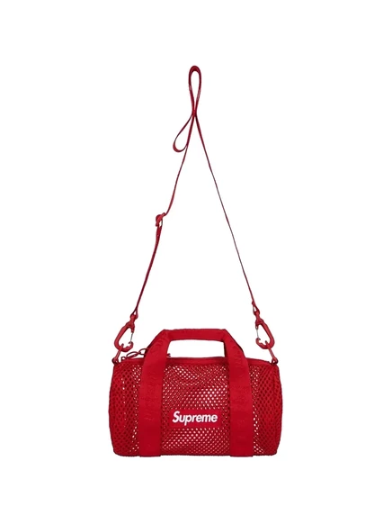 Мини-сумка дорожная Supreme 3 л из сетки, красная
