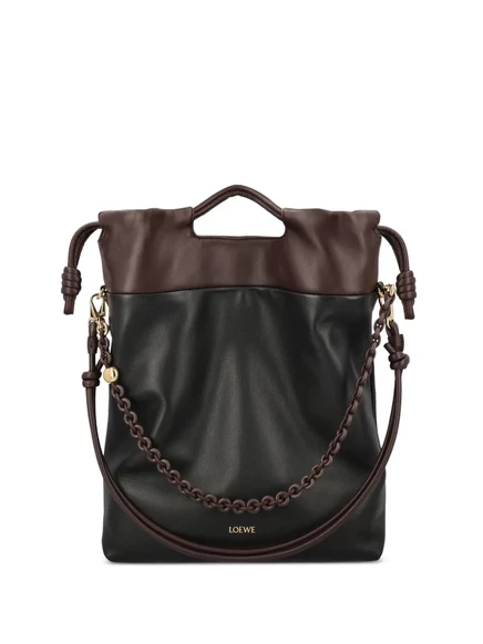 Кожаная сумка через плечо с цепочкой от LOEWE black
