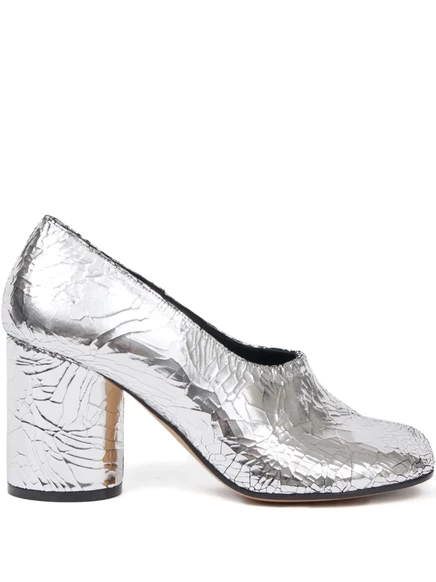 Женские туфли-лодочки Maison Margiela Tabi 80 мм, серебристые