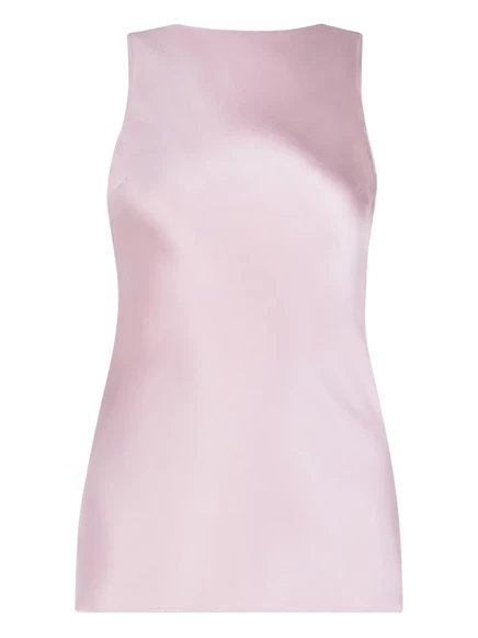 Женская атласная блуза Nina Ricci с драпировкой, розовая