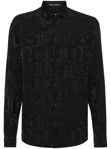 Мужская рубашка Philipp Plein Gothic Plein, черная