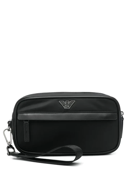 Мужской клатч Emporio Armani с логотипом, черный