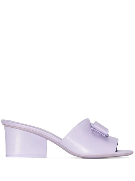 Женские босоножки Ferragamo Viva Bow 55, сиреневые