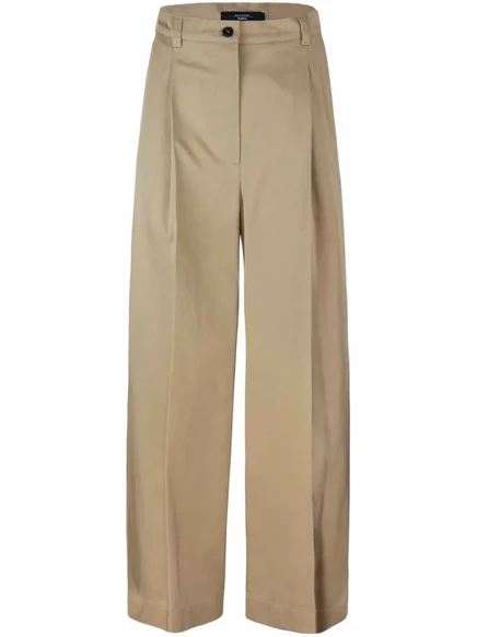 Женские брюки Weekend Max Mara с защипами, бежевые