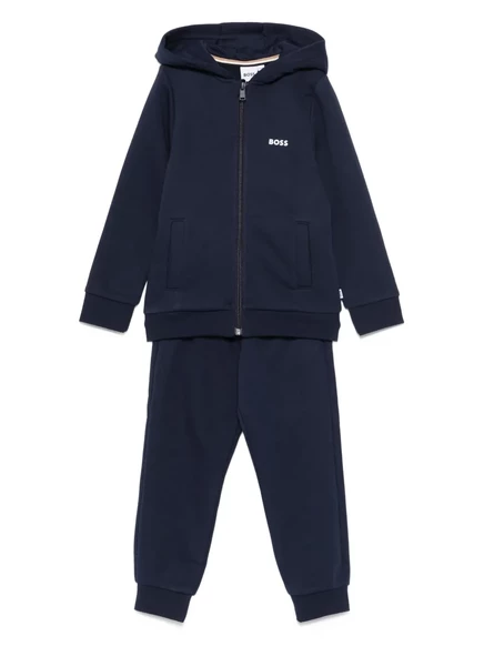 Комплект спортивного костюма BOSS Kidswear с капюшоном blue