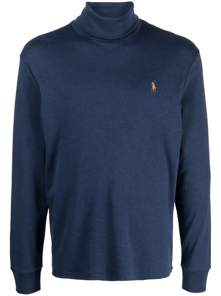 Джемпер с круглым вырезом и вышитым логотипом Polo Ralph Lauren blue