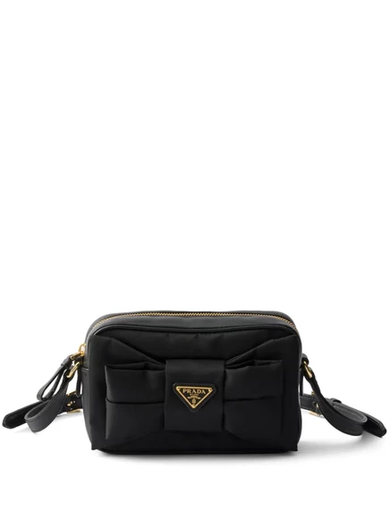 Мини-сумка через плечо из нейлона Prada black