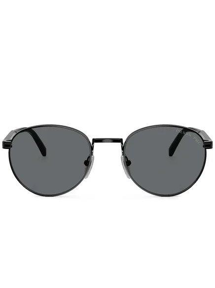 Солнцезащитные очки в круглой оправе Prada Eyewear black
