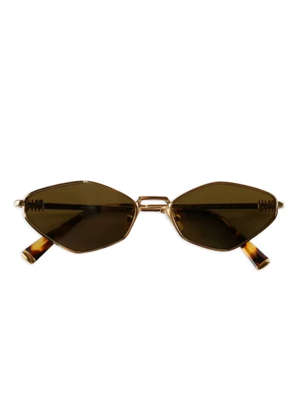 Солнцезащитные очки в геометрической оправе Miu Miu Eyewear brown