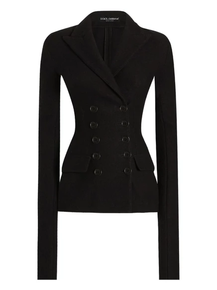 Двубортный приталенный жакет Dolce & Gabbana black