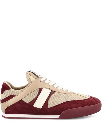 Женские кроссовки Chloé Kick из замши и сетки, бордовые