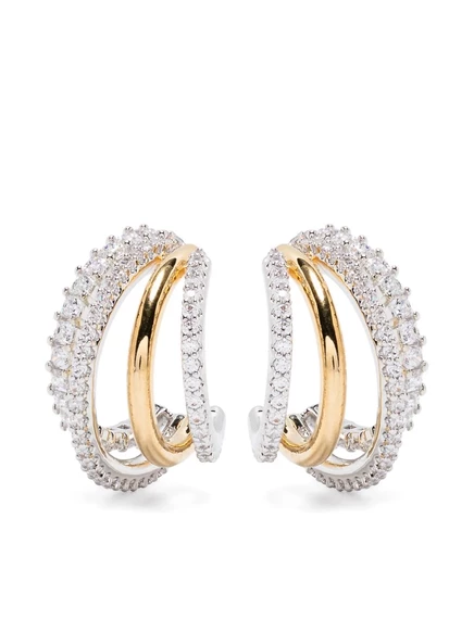 Женские серьги-кольца Swarovski Hyperbola, серебристые