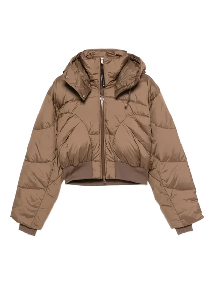 стеганая куртка adidas by Stella McCartney с капюшоном  brown