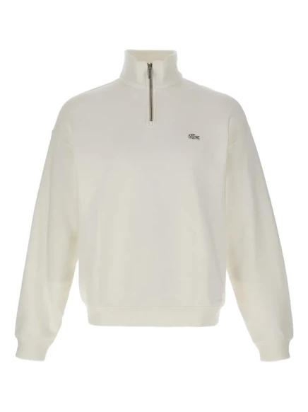 Толстовка с вышивкой на молнии Lacoste white
