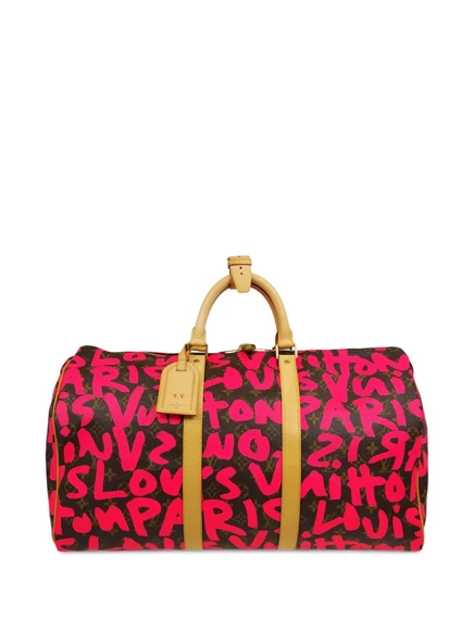 Женская дорожная сумка Louis Vuitton Pre-Owned Keepall 50, розовая