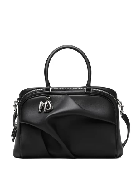 Женская сумка-тоут Marc Jacobs с подвеской-логотипом, черная