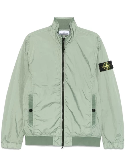Мужская ветровка Stone Island с нашивкой Compass, зеленая