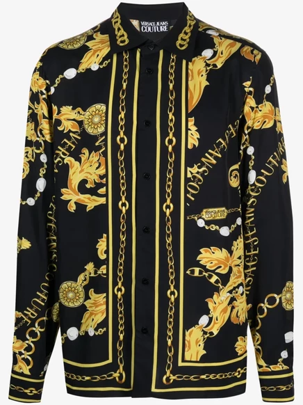 Мужская рубашка Versace Jeans Couture, черная