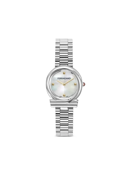 Женские часы Ferragamo Gancini Twisted 28 мм, сталь, белые